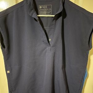 Womens Figs set Navy Catarina Rafaela scrub top and livingston bottom